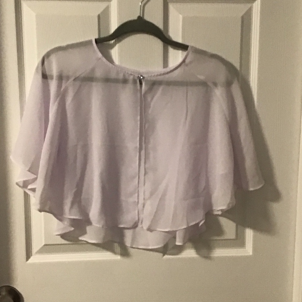 Elegant Lavender Cape Blouse for Kids